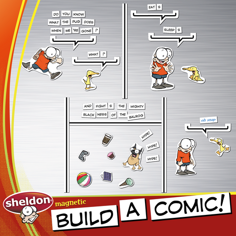 Build-A-Comic SHELDON Magnet Set!