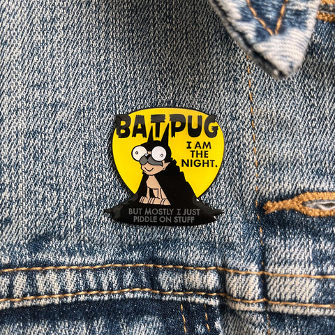 "Batpug" Enamel Pin